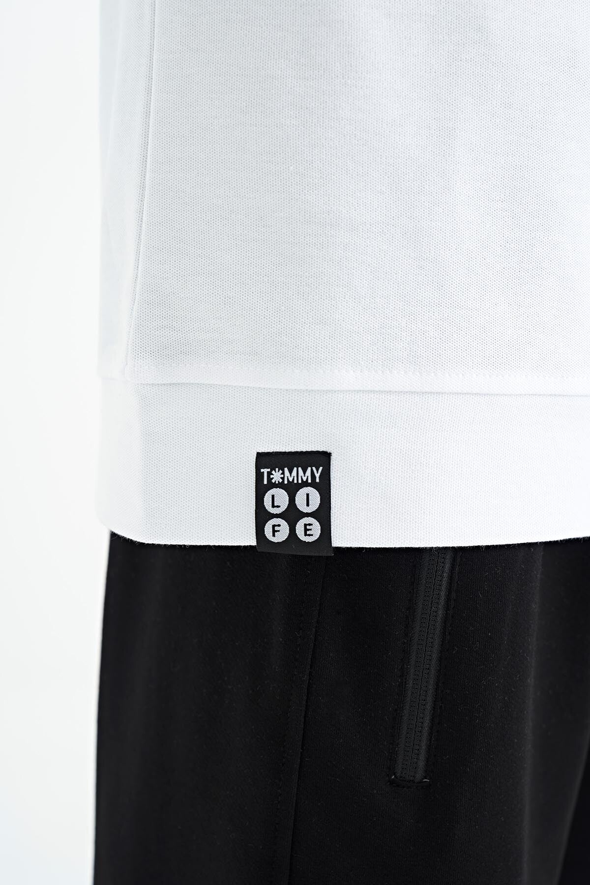 ön yazi nakişli o yaka oversize erkek çocuk t-shirt - 11147 - Justyol