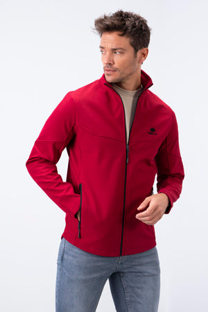 fermuarli dik yaka su ve rüzgar geçirmez softshell erkek mont - 88050 - Justyol