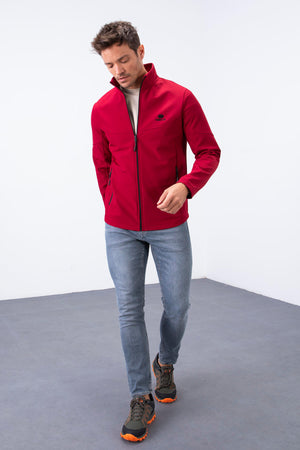 fermuarli dik yaka su ve rüzgar geçirmez softshell erkek mont - 88050 - Justyol