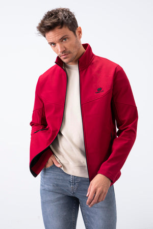 fermuarli dik yaka su ve rüzgar geçirmez softshell erkek mont - 88050 - Justyol