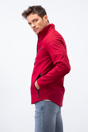 fermuarli dik yaka su ve rüzgar geçirmez softshell erkek mont - 88050 - Justyol