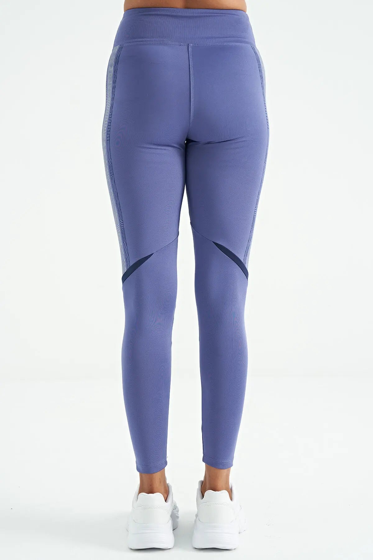 baski detayli yüksek bel slim fit kadin tayt - 94640 - Justyol