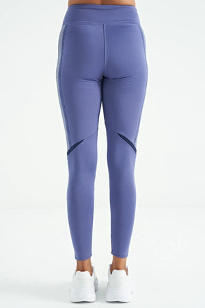 baski detayli yüksek bel slim fit kadin tayt - 94640 - Justyol