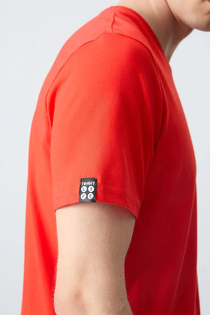 basic kisa kol standart kalip v yaka erkek t-shirt - 87912 - Justyol