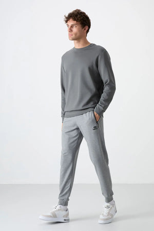 fermuar cepli standart kalip jogger erkek eşofman alt - 84587 - Justyol