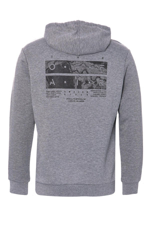 ön ve sirt baskili kapüşonlu rahat form erkek sweatshirt - 88017 - Justyol