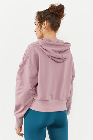 omuz büzgü detayli balon kol rahat form kadin sweatshirt - 97166 - Justyol