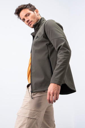 fermuarli dik yaka su ve rüzgar geçirmez softshell erkek mont - 88050 - Justyol