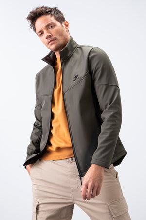 fermuarli dik yaka su ve rüzgar geçirmez softshell erkek mont - 88050 - Justyol