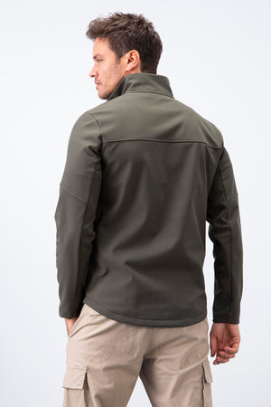 fermuarli dik yaka su ve rüzgar geçirmez softshell erkek mont - 88050 - Justyol