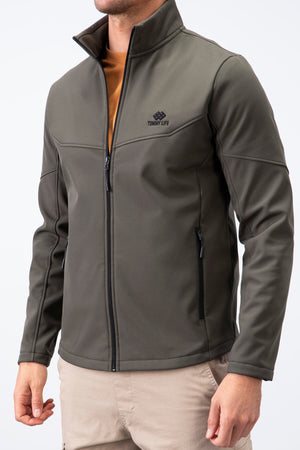 fermuarli dik yaka su ve rüzgar geçirmez softshell erkek mont - 88050 - Justyol