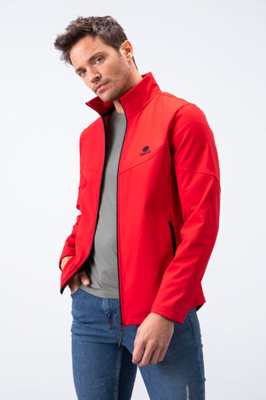 fermuarli dik yaka su ve rüzgar geçirmez softshell erkek mont - 88050 - Justyol
