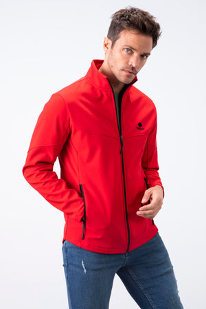 fermuarli dik yaka su ve rüzgar geçirmez softshell erkek mont - 88050 - Justyol