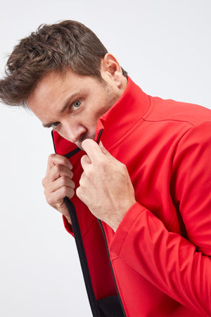 fermuarli dik yaka su ve rüzgar geçirmez softshell erkek mont - 88050 - Justyol