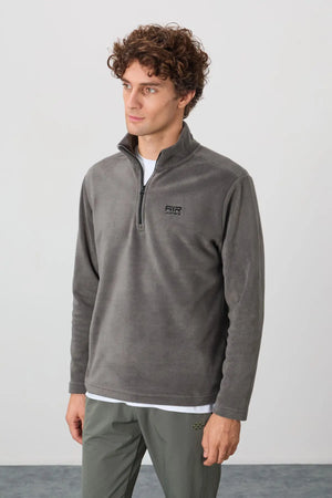 riverdik yaka erkek polar sweatshirt - 88310 - Justyol