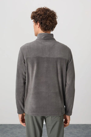 riverdik yaka erkek polar sweatshirt - 88310 - Justyol