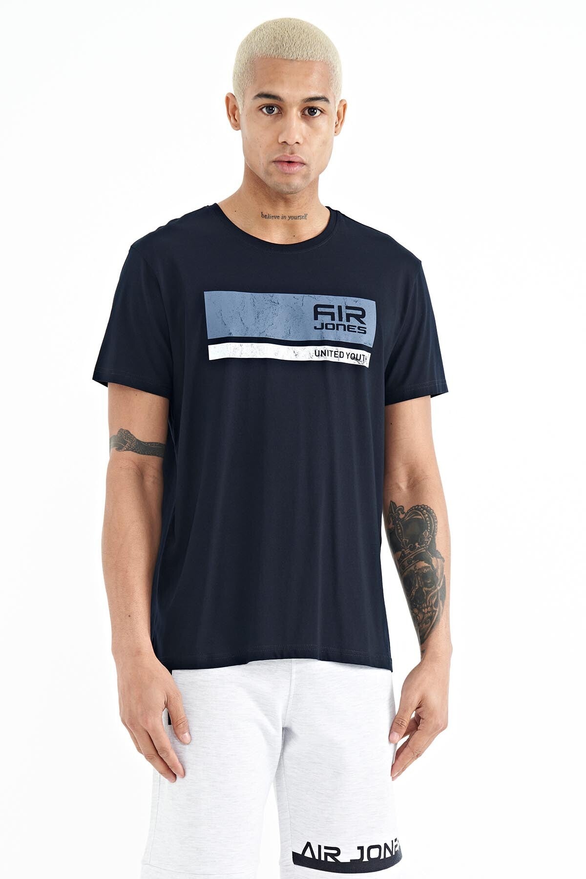 lukeo yaka erkek t-shirt - 88221 - Justyol