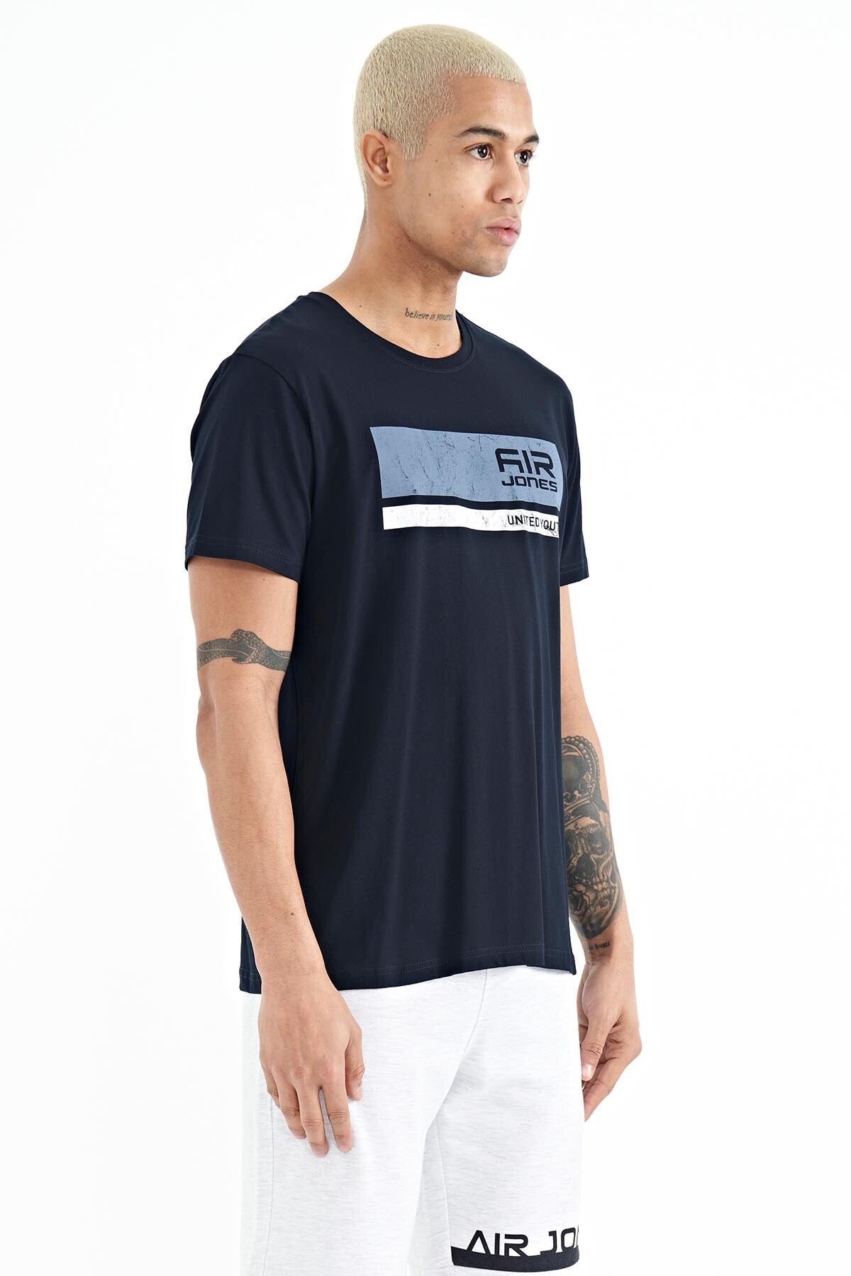 lukeo yaka erkek t-shirt - 88221 - Justyol