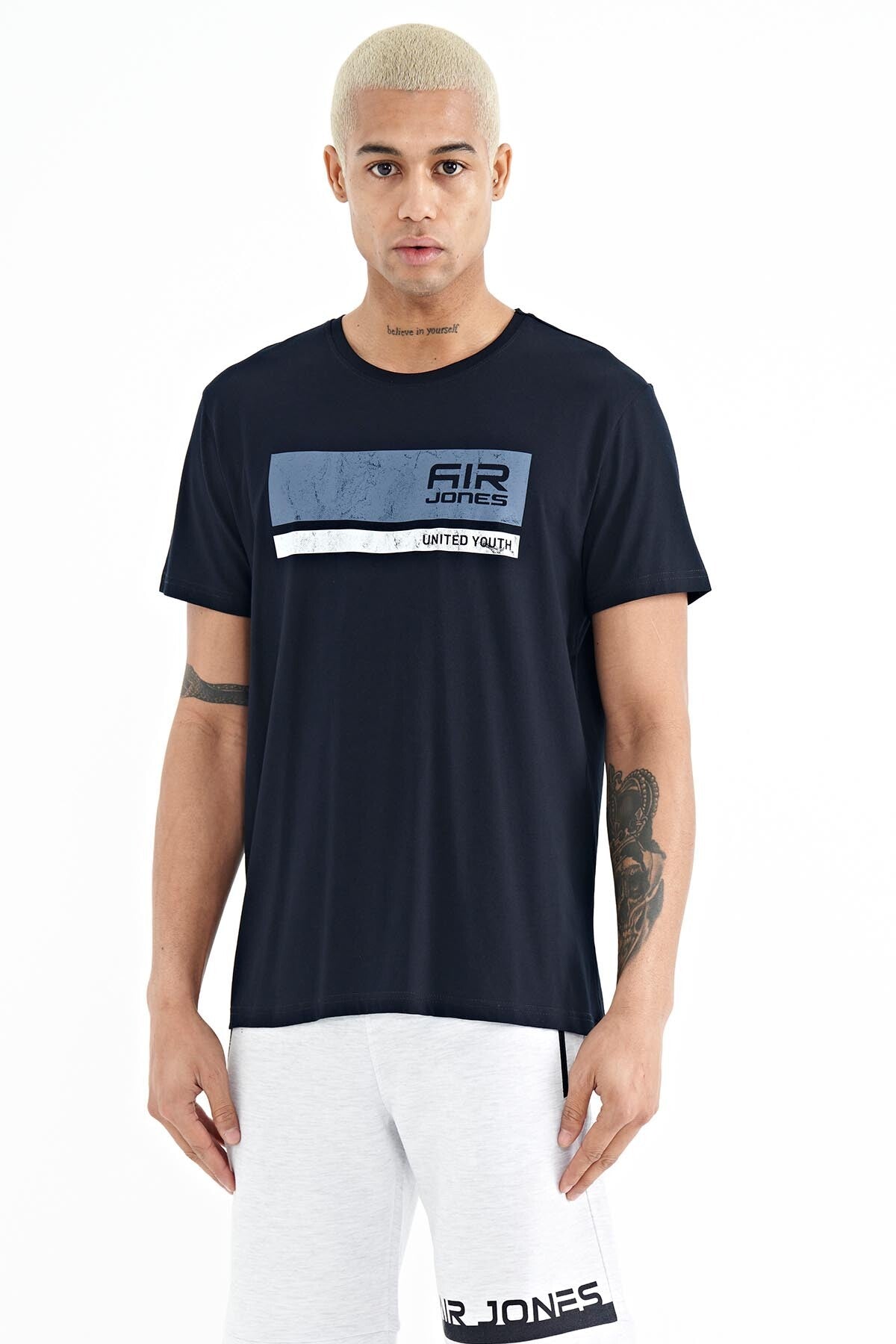 lukeo yaka erkek t-shirt - 88221 - Justyol