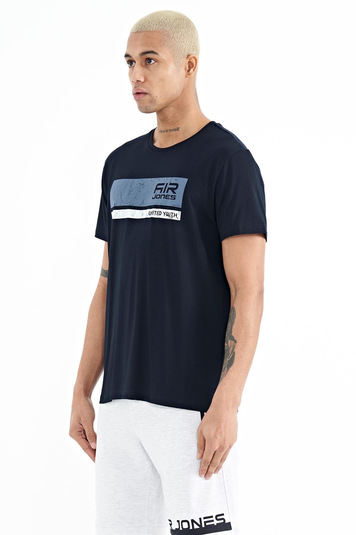 lukeo yaka erkek t-shirt - 88221 - Justyol