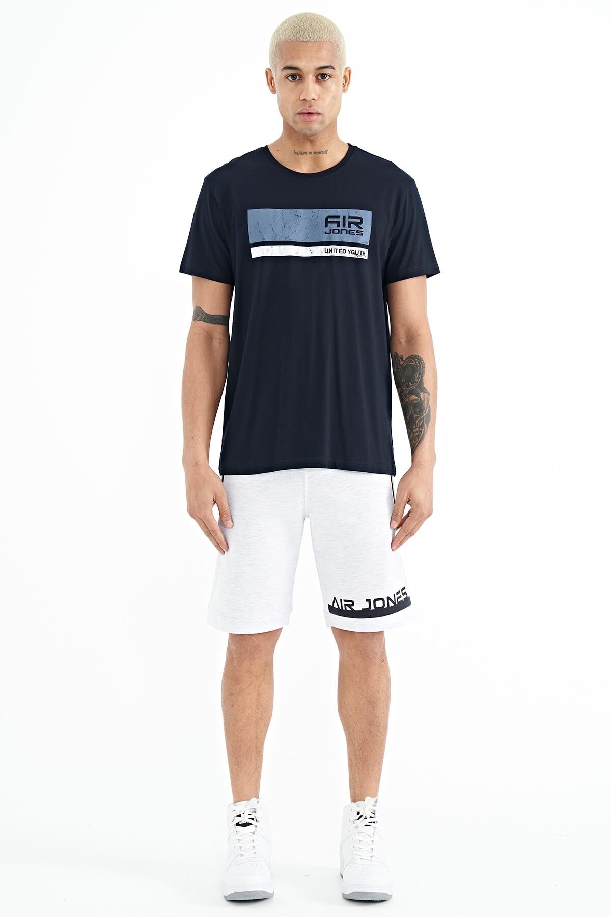 lukeo yaka erkek t-shirt - 88221 - Justyol