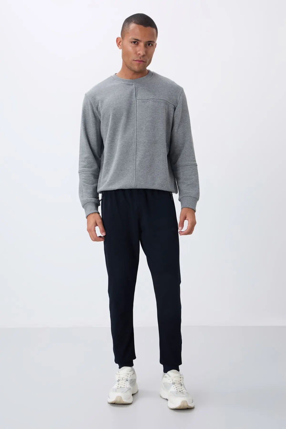 fermuar cepli standart kalip jogger erkek eşofman alt - 84651 - Justyol