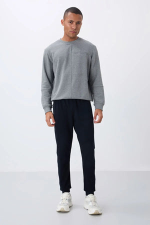 fermuar cepli standart kalip jogger erkek eşofman alt - 84651 - Justyol