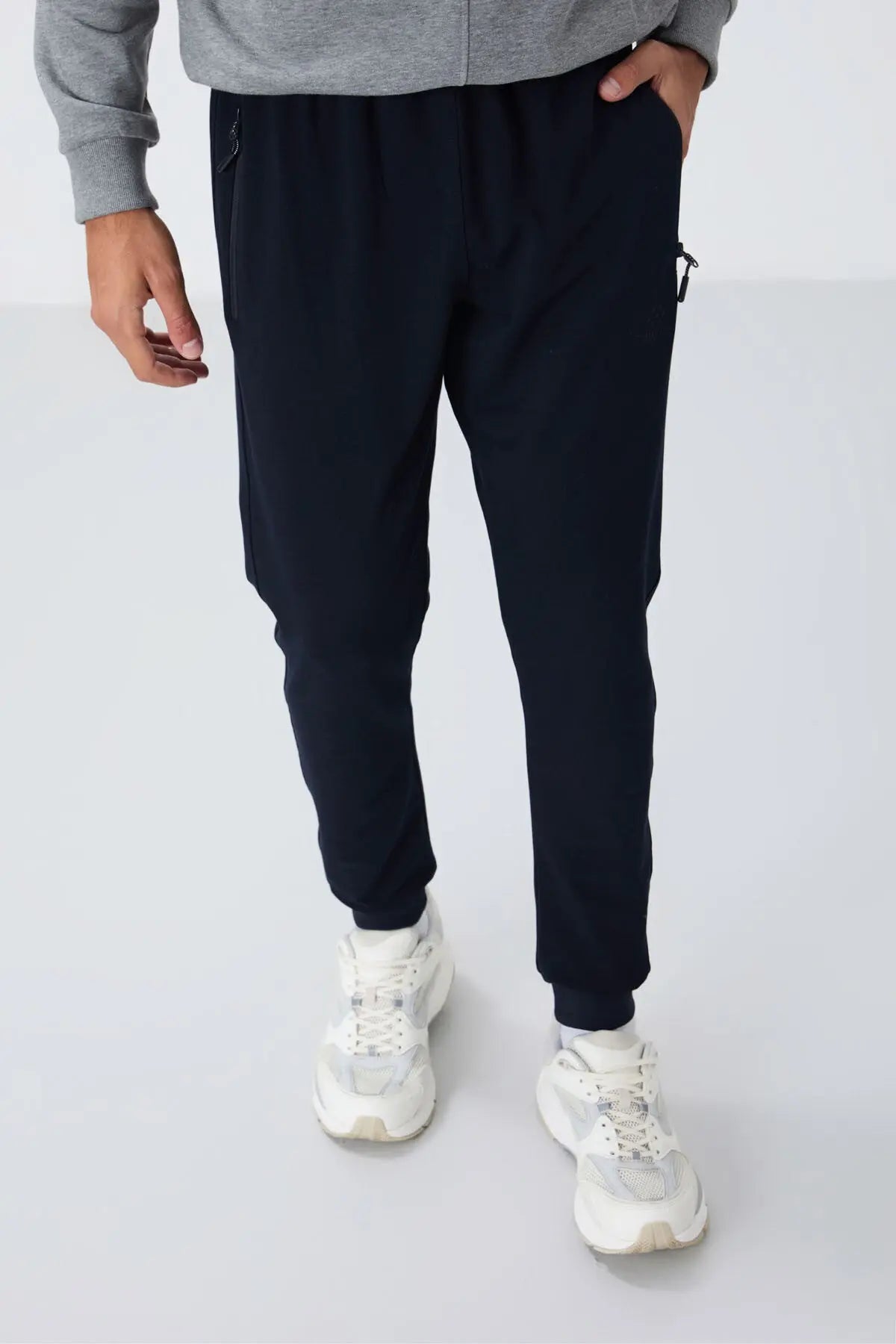fermuar cepli standart kalip jogger erkek eşofman alt - 84651 - Justyol