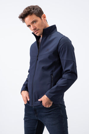 fermuarli dik yaka su ve rüzgar geçirmez softshell erkek mont - 88050 - Justyol