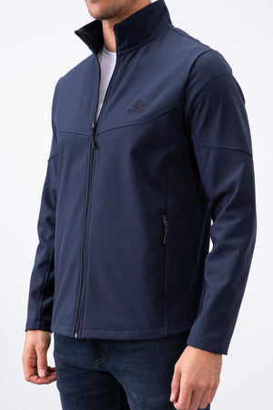 fermuarli dik yaka su ve rüzgar geçirmez softshell erkek mont - 88050 - Justyol