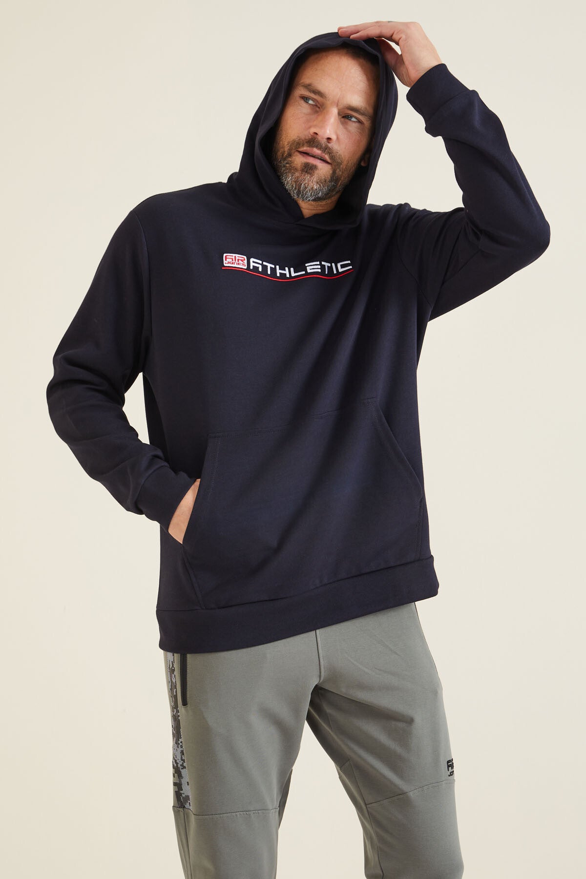 piercekapüşonlu erkek sweatshirt - 88132 - Justyol