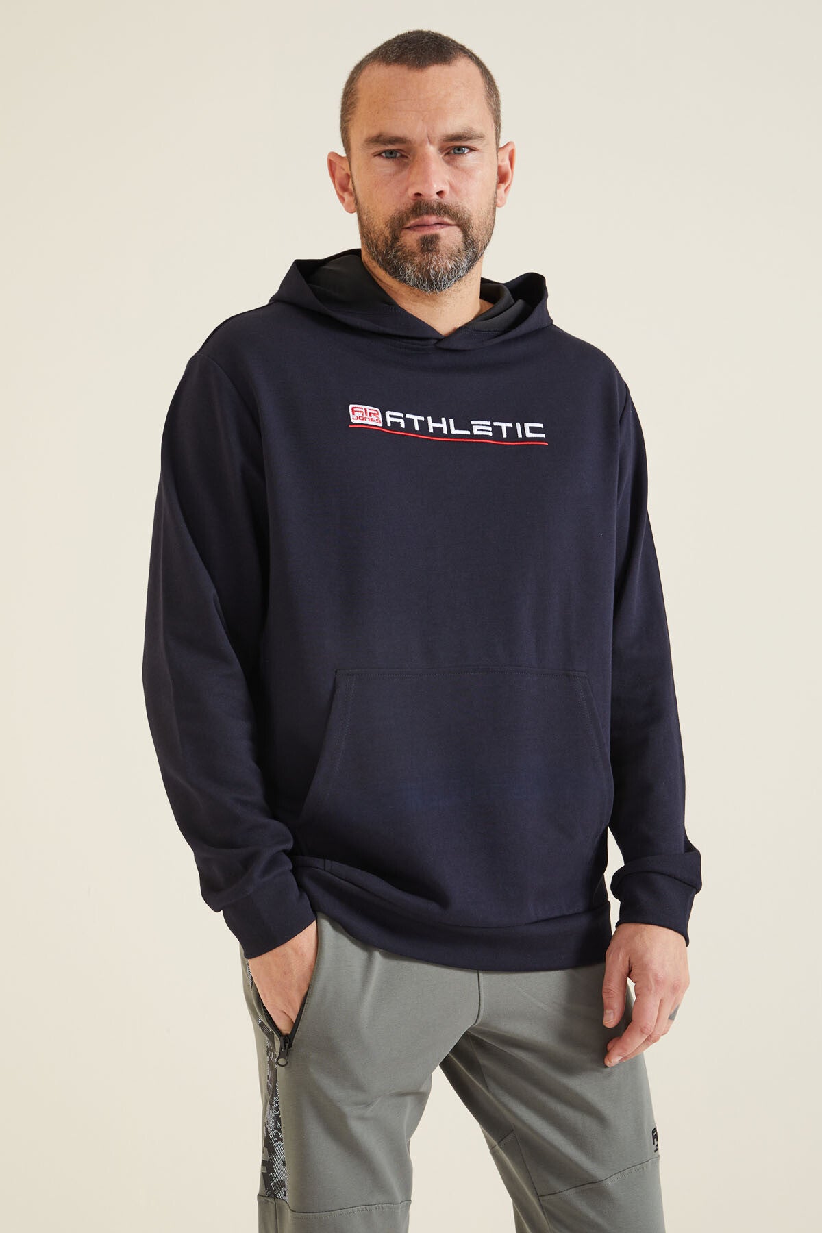 piercekapüşonlu erkek sweatshirt - 88132 - Justyol