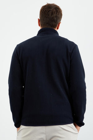 yazi nakişli dik yaka fermuarli standart kalip erkek sweatshirt polar - 87992 - Justyol