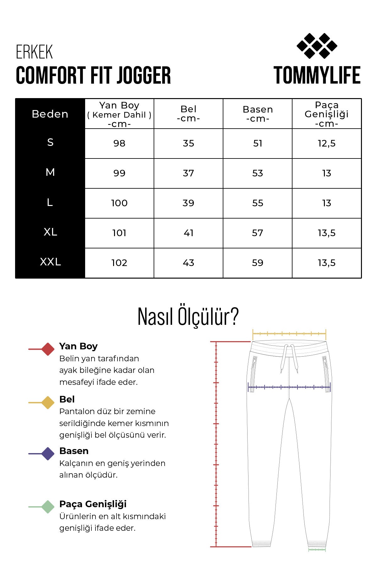 gizli fermuarli rahat form jogger polar erkek eşofman alt - 84866 - Justyol