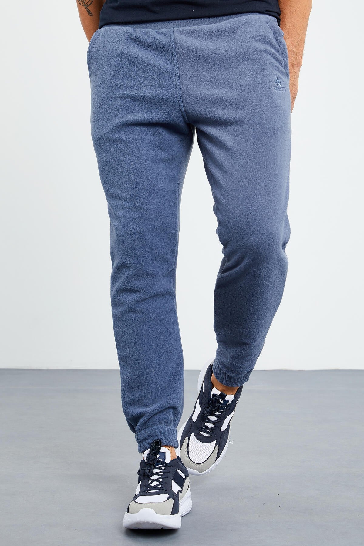 gizli fermuarli rahat form jogger polar erkek eşofman alt - 84866 - Justyol