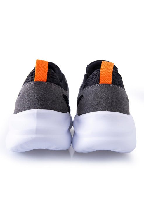 çift renkli bağcikli yüksek taban erkek spor ayakkabi - 89097 - Justyol