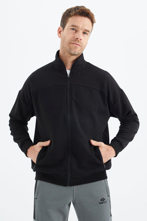 fermuarli erkek sweatshirt - 88314 - Justyol