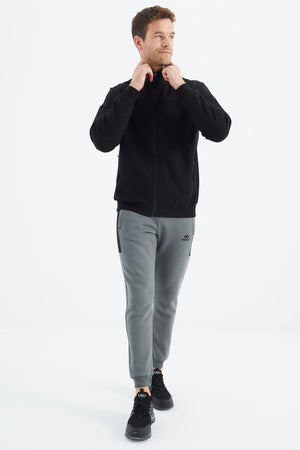 fermuarli erkek sweatshirt - 88314 - Justyol