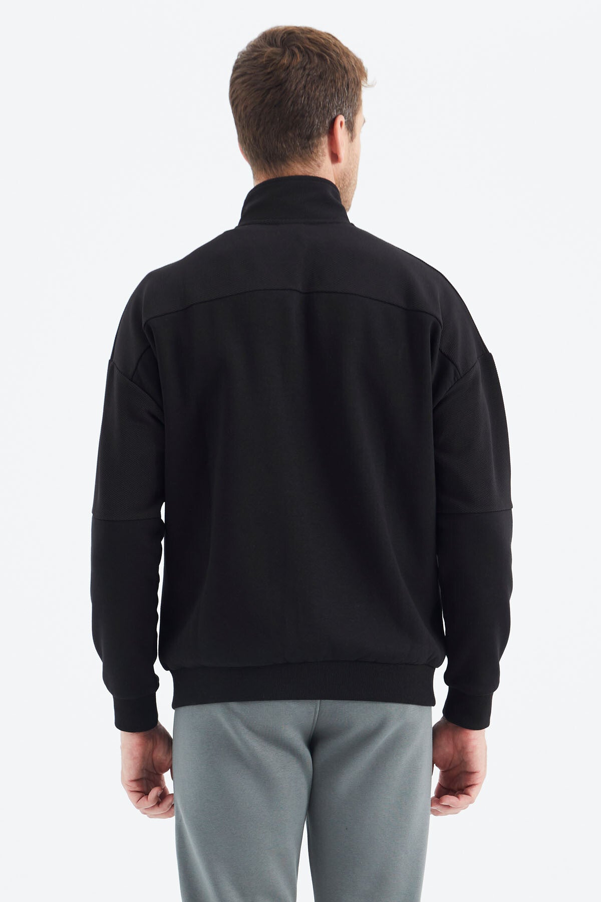 fermuarli erkek sweatshirt - 88314 - Justyol