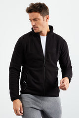 fermuarli sweatshirt slim fit dik yaka erkek polar - 87270 - Justyol