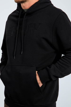 growyazi nakişli kapüşonlu rahat form erkek sweatshirt - 88040 - Justyol