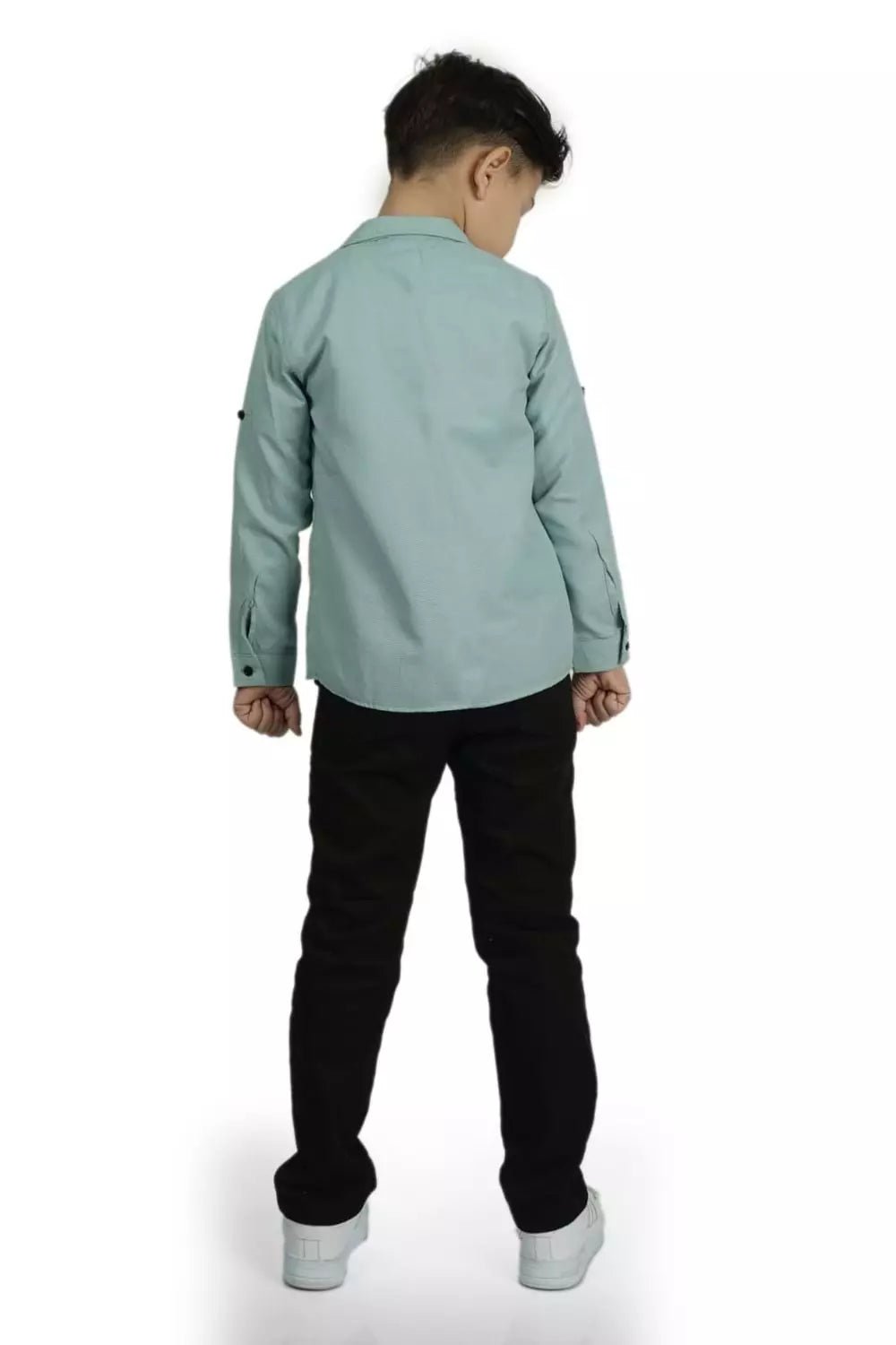 Boys' casual set - 3 pieces "shirt + trousers + t-shirt" - MNK175 - Justyol
