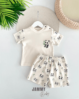 panda shorts 2 - piece set - bone - Justyol