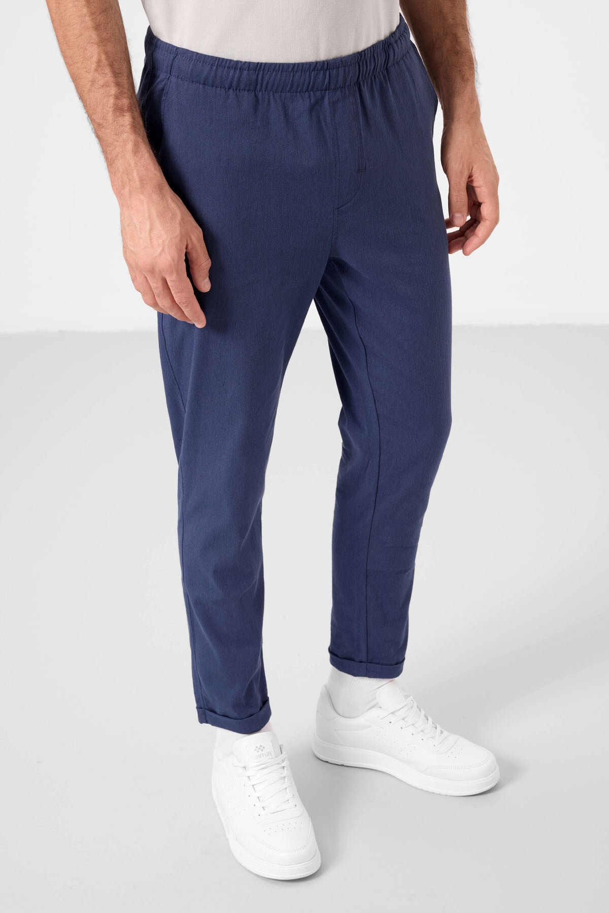 standart fit dokuma hafif esnek chino erkek pantolon - 82178 - Justyol