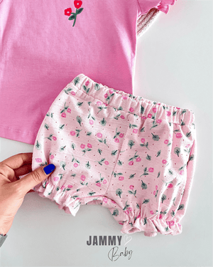 penny jacquard shorts set of 2 - pink - Justyol