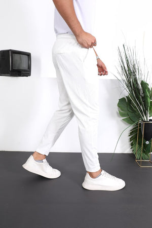 Premium Çizgi Şeritli Keten Pantolon - Justyol