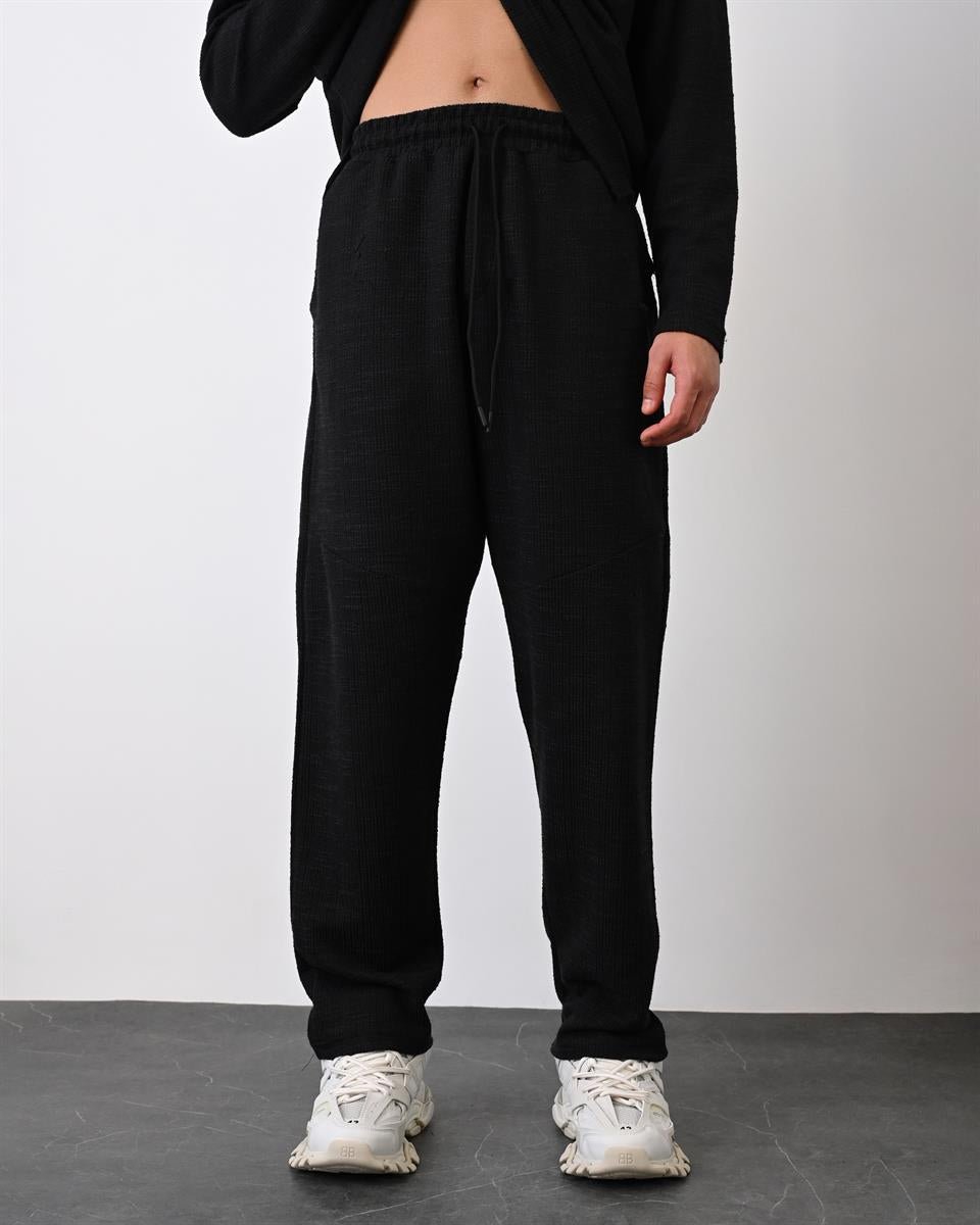 premium desenli lastikli jogger pantolon - Justyol