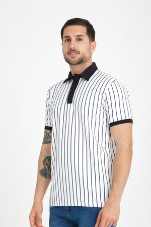 Premium Dik Çizgili Polo Yaka T-Shirt - Justyol