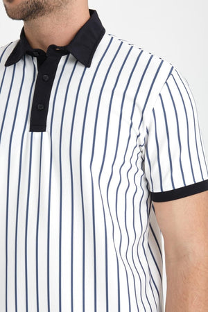 Premium Dik Çizgili Polo Yaka T-Shirt - Justyol