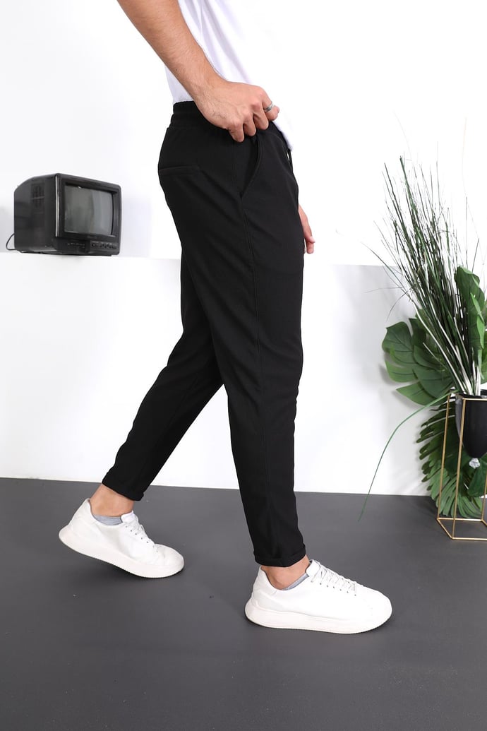 Premium Dokulu Duble Paça Fit Pantolon - Justyol